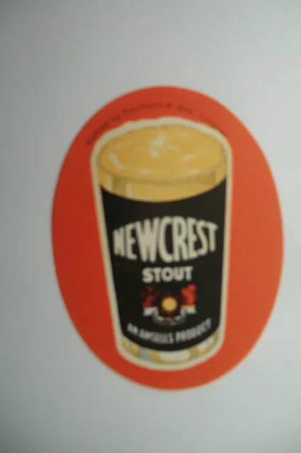 Mint Ansells Birmingham Stout Bottled In Torquay Brewery Beer Bottle Label