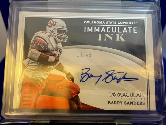 BARRY SANDERS 🔥 2022 Panini Immaculate Ink HOF AUTO SP #d /49 - OSU/LIONS