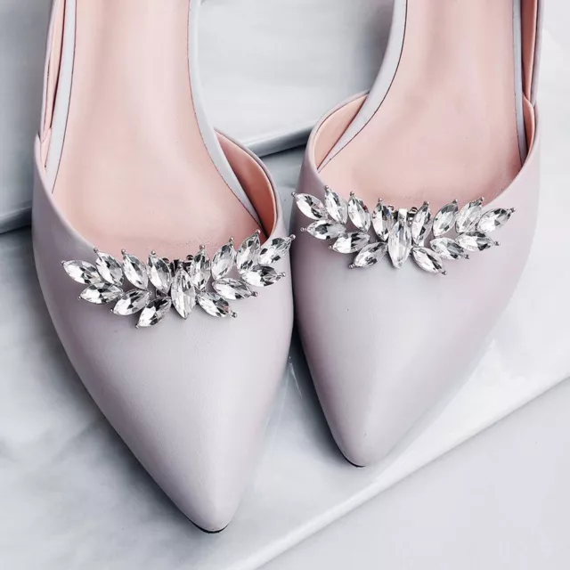 Crystal Rhinestones Shoe Clips Wedding Bride Shoes Dress Buckle Decoration Charm