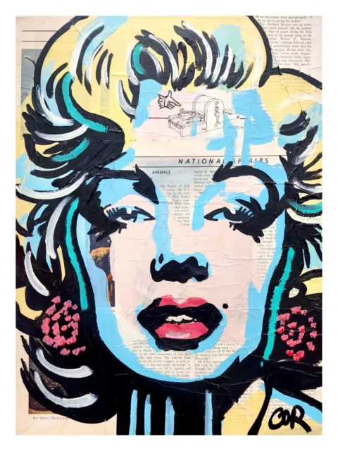 CORBELLIC Expressionism 12X16 Marilyn Monroe Hollywood Icon Actress Portrait Art