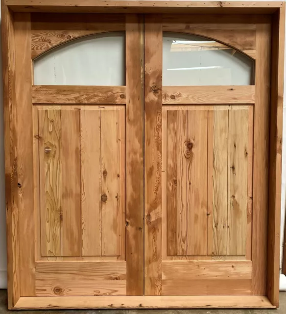 Rustic reclaimed lumber DOUBLE square door solid wood story book castle winery