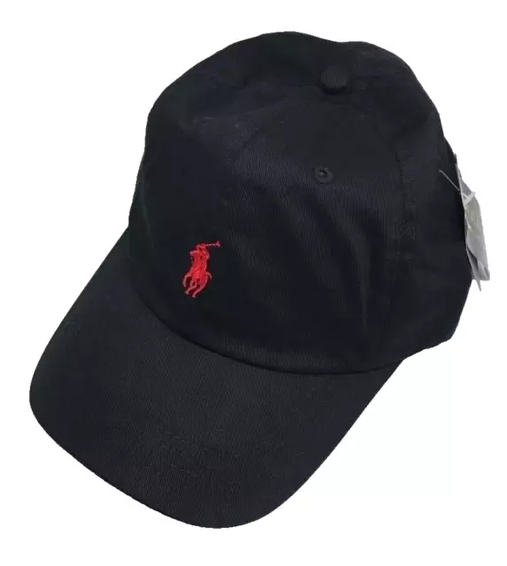 Ralph Lauren Baseball Cap Black Red  Mens Unisex Adults Adjustable Summer SALE