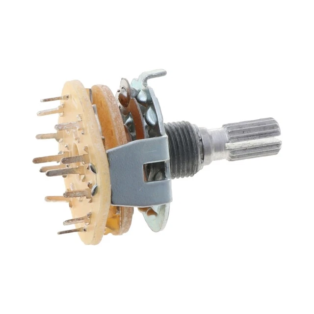 Shaft Panel Mount 2P5T Rotary Switch Selector 2 Position 5 RS25 3
