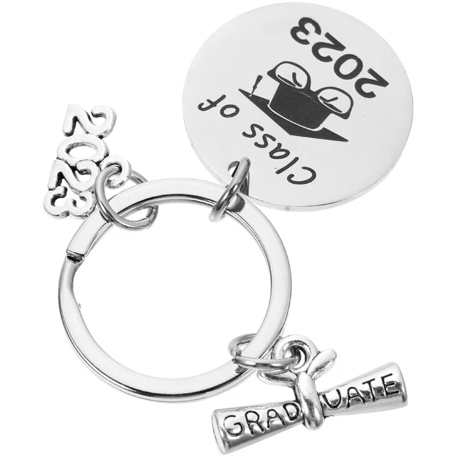 2 PCS Trousseau Académique Porte-clés En Métal Pendentif En Acier Inoxydable 11