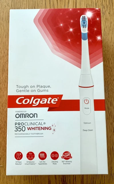 Colgate Omron Spazzolino Elettrico PRO Clinical 350 Sbiancante - Ricaricabile