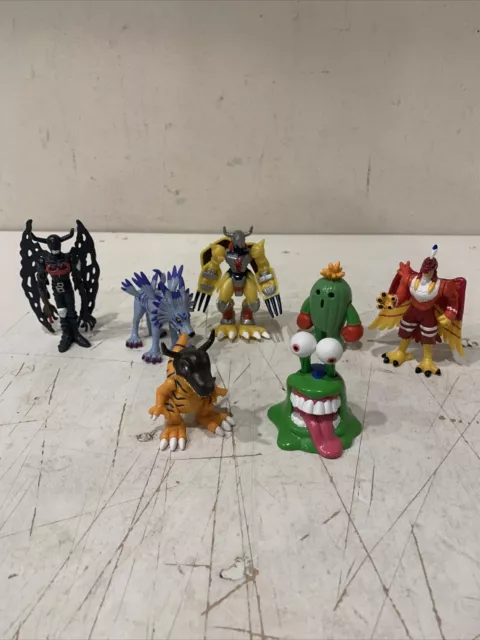 LOT OF 7 Vintage 1999 Bandai Digimon Digital Monsters - Garurumon 2.5" Figure