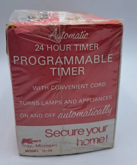 NEW 70'S VINTAGE Kmart Push Button Automatic Programmable 24 Hour Timer