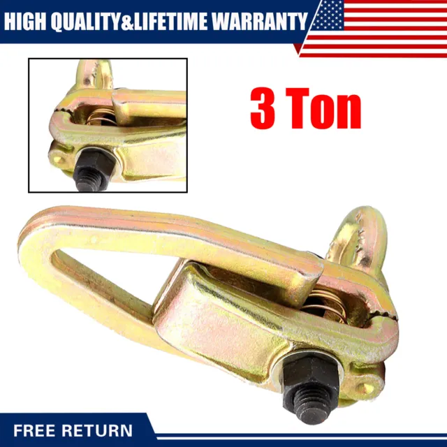 3 Ton Self-Tightening Single Way Frame Back Grips Body Dent Repair Pull Clamp US