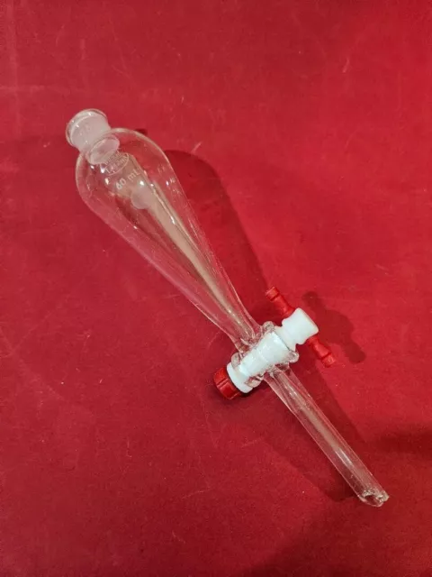 Labglass LG-8421T-102  60ml Separatory Funnel PTFE Stopcock Chipped Tip   801A