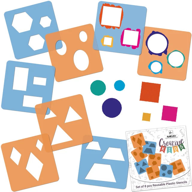 60 Stencil Da Disegno In Legno Per Bambini Con 12 Matite Acquerellabili - Per Scrapbooking, Diari, Fai Da Te