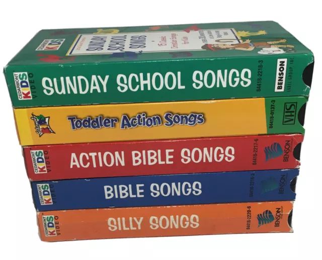 CEDARMONT KIDS VHS Lot Sunday School Toddler Silly Bible Action Songs