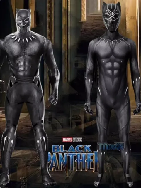 Anime Marvel Black Panther Costume Cosplay Suit Jumpsuit Full Set Cosplay