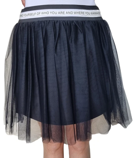 Gonna donna  J'aimè balze tulle colore nero  8647 -  TG .L