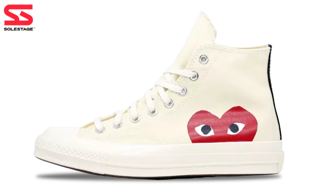 Converse Chuck Taylor Hi x CDG Comme Des Garcons PLAY White (150205C) Size 7-11