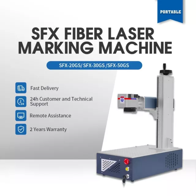 US 30W MAX Fiber Laser Marking Machine Fiber Laser Engraver with D80 Rotary