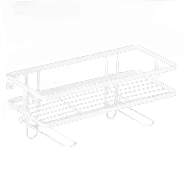 (Singolo strato bianco) Scaffale WC installazione senza unghie sulla toilette