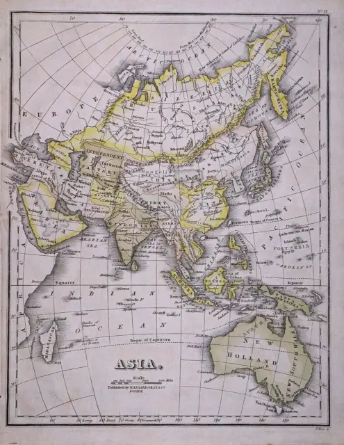 1825 Map ~ ASIA - BURMAN EMPIRE -NEW HOLLAND  H. Morse Cartographer (9x12) -#002