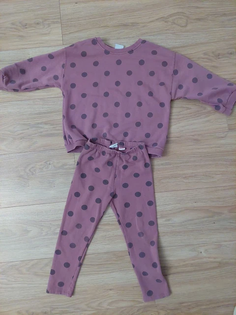 Zara Sweatshirt Jumper And Leggings set polka dot 4-5 years
