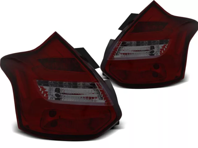 Set LED Tail Lights für Ford Focus MK3 2011-2014 Red Smoke Sequential indicators