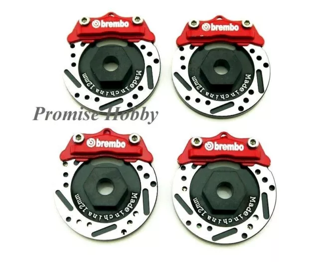 Aluminum Brake Disc Wheel Hub Set (4pcs) for 1:10 1/10 RC On Road Cars Crawlers