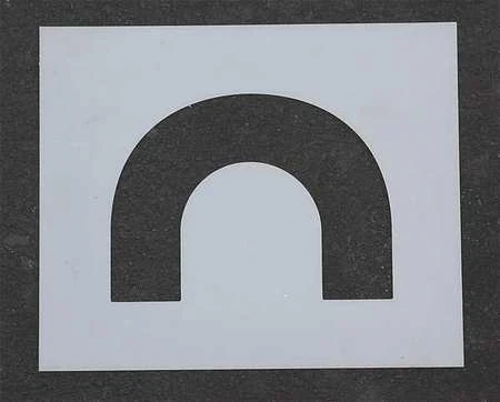 RAE STL-108-5070 Pavement Stencil,4 in,End Loop,1/8