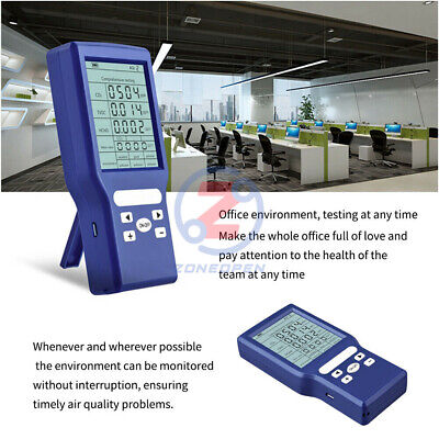 Portable co2/TVOC/HCHO DETECTOR ppm meters Gas Analyzer Air Quality Tester
