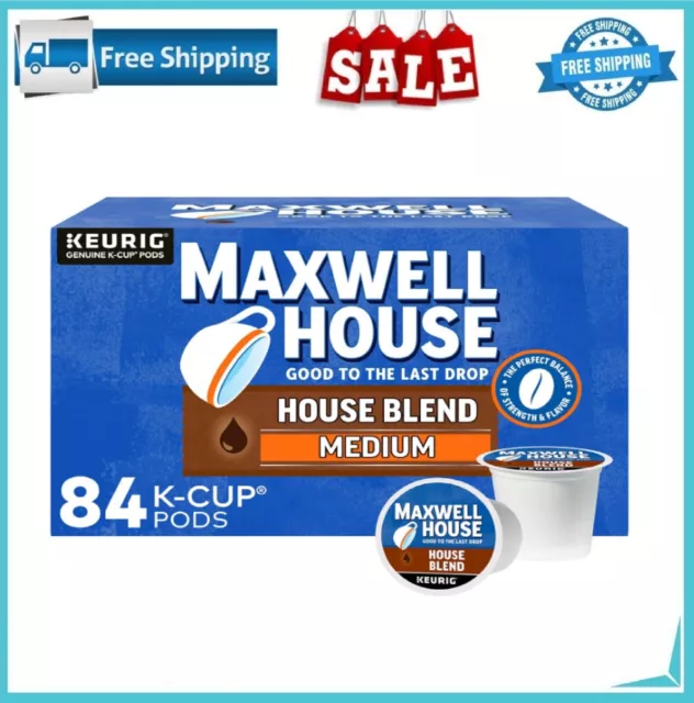 Maxwell House House Blend Medium Roast K-Cup Coffee Pods (84 ct Box)