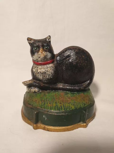 1930's Cast Iron Scaredy Cat Doorstop on Chairish.com