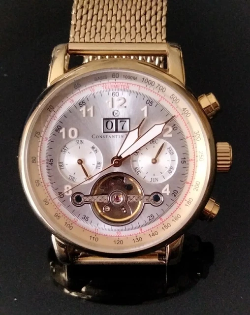 CONSTANTIN WEISZ TRIPLE Calendar Automatic 20 Jewel Gold Original