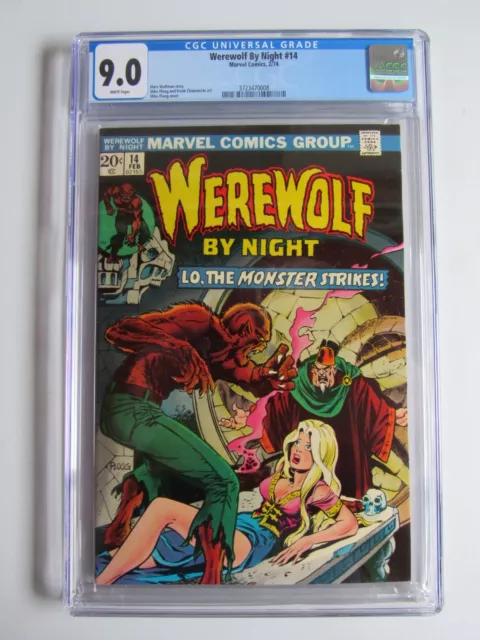 Werewolf By Night 14 CGC 9.0 WP The Monster Strikes 1974