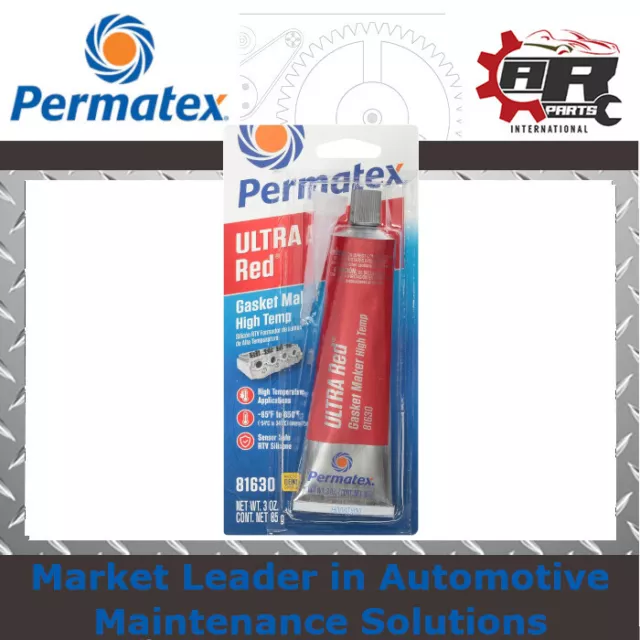 PERMATEX® - ULTRA Red RTV Silicone Gasket Maker up to 650oF Sealant - 3 ...