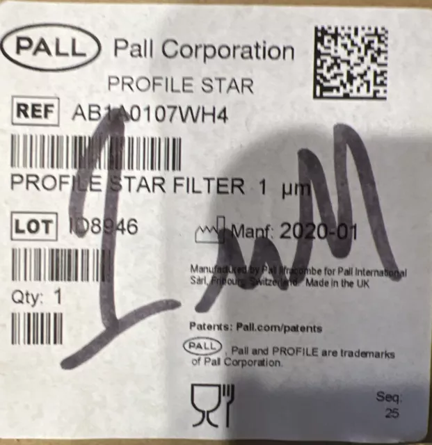 Pall Profile Star Filter Cartridge 1um Model AB1A0107WH4 ++ NEW