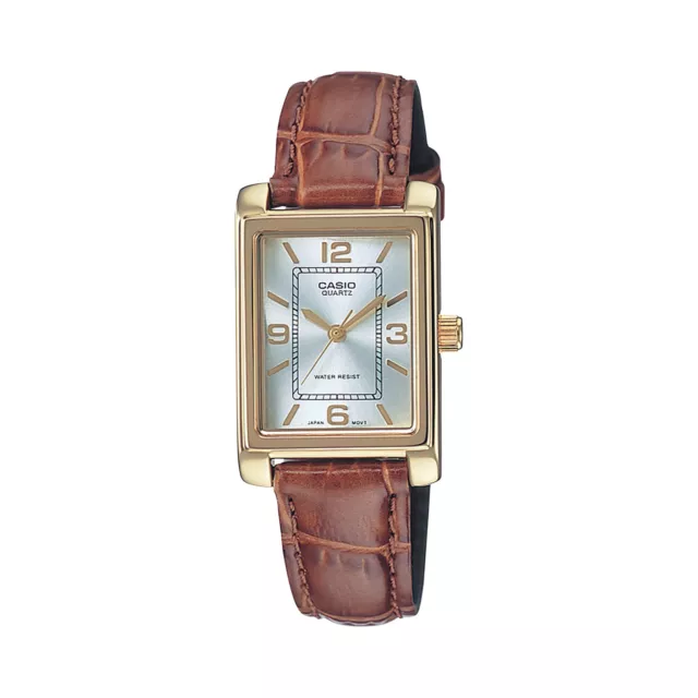 Womens Wristwatch CASIO LTP-1234PGL-7AEF Leather Brown Golden Vintage