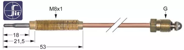 SIT Thermoelement Länge 400mm M8x1 M9x1