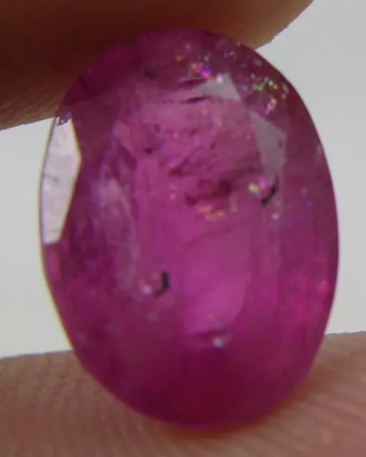 5.30ct Afghanistan 100% Natural  Reddish Pink Oval Cut Tourmaline Gemstone 11mm