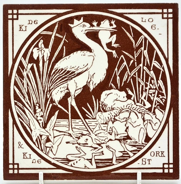 Antique Fireplace Tile Thomas Allen Of Minton Aesop's Fables 1872-1875