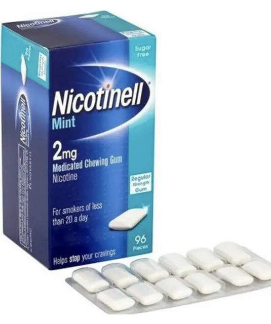 96 piezas de chicle Nicotinell como nuevo 2 mg