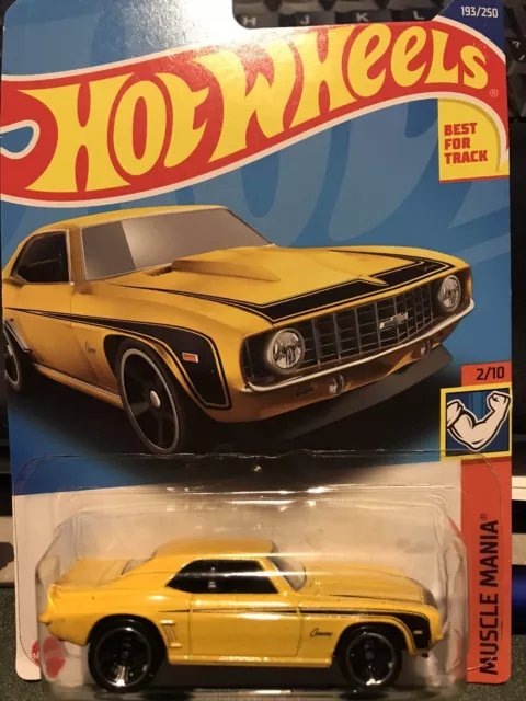 Hot Wheels '69 Copo Camaro Yellow Chevrolet HW Muscle Mania 2/10 Great for Track