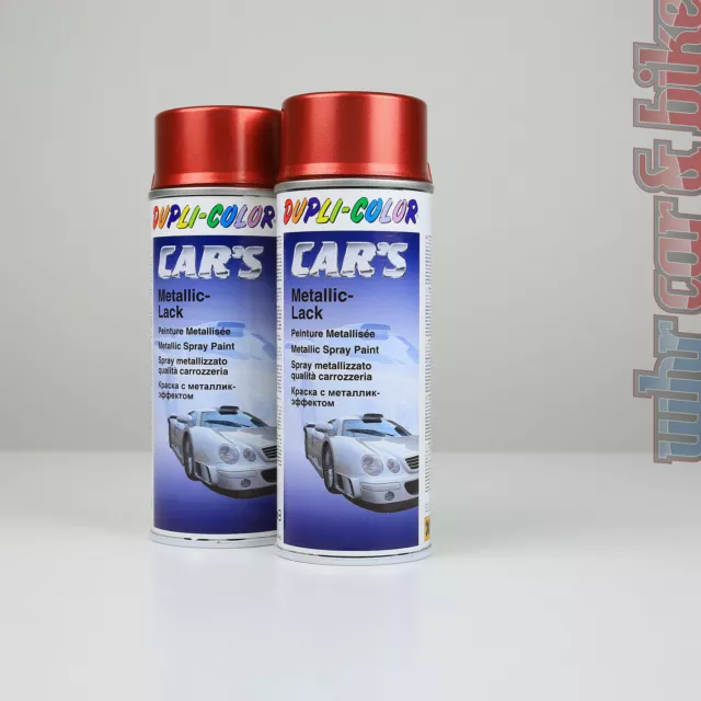 2x 400ml Dupli-Color Car's Metallic-Lack rot-metallic Lackspray Effektlack