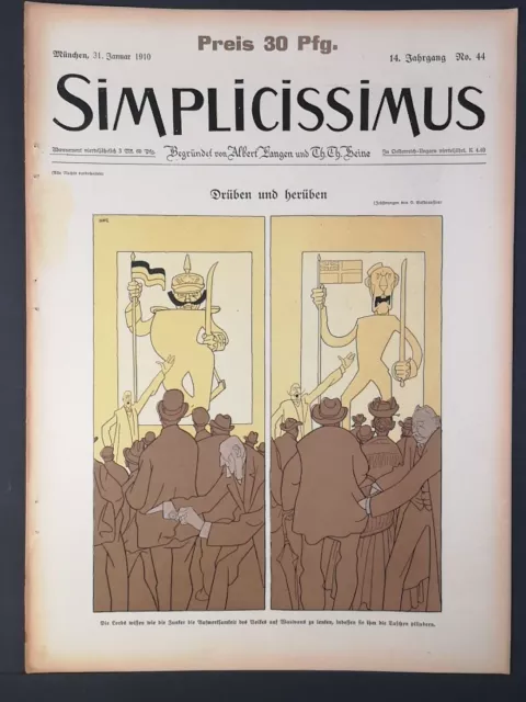 Simplicissimus: Illustrierte Wochenschrift. 14. Jahrgang. No. 44, 31. Januar 191