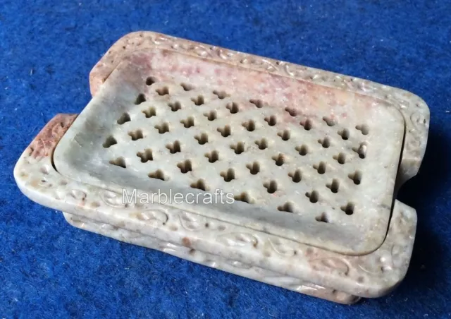 11.4x8.9cm Filigrana Trabajo Soporte para Jabón Piedra Funda Conjunto De 5 Pieza