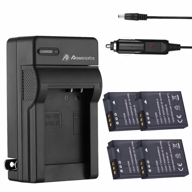 EN-EL12 Battery /Charger for Nikon Coolpix AW100 AW110 AW120 P300 S6000 S6100 2