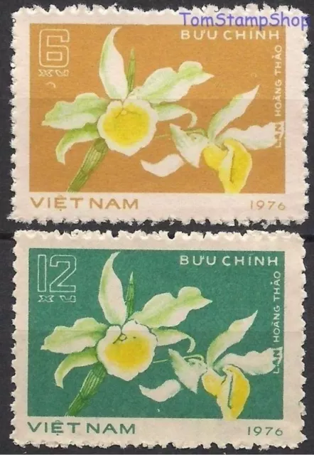 Vietnam 1976 Flowers Orchids Nature 2v set MNH