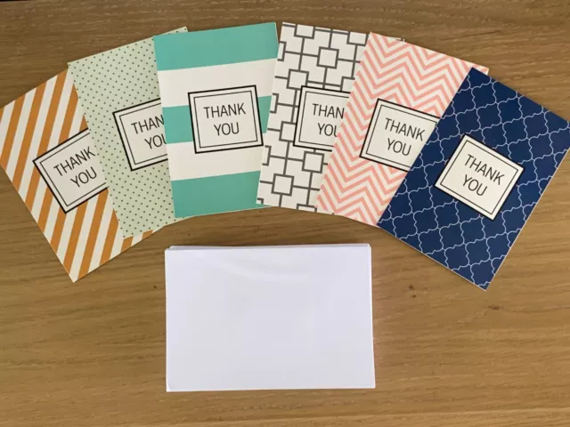 Thank You Cards with Envelopes - Multipack of 48