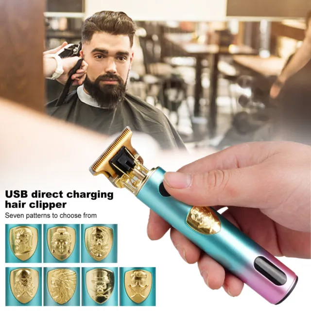 Men's USB Electric Hair Clipper Pro Barber Trimmer Cordless Shaver Sharp&Safe UK