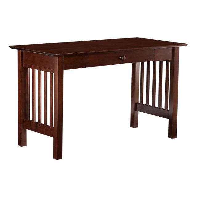 Atlantic Furniture Mission Desk with Drawer Walnut Antique Walnut