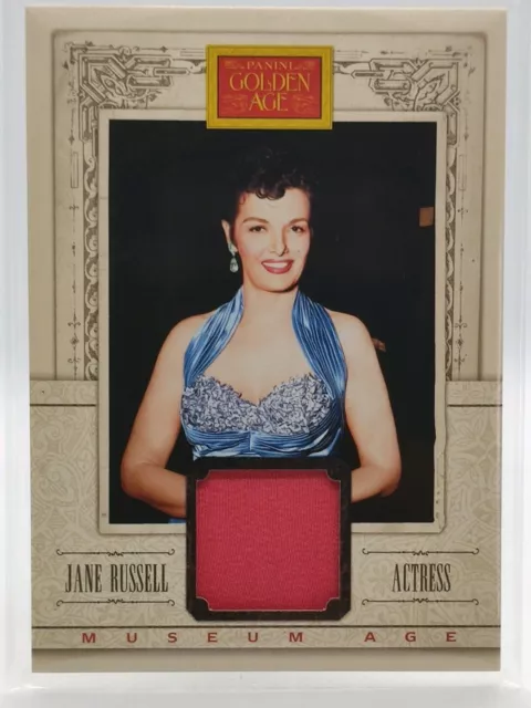 Jane Russell Worn Relic Swatch Material Card 2013 Panini Golden Age Actress