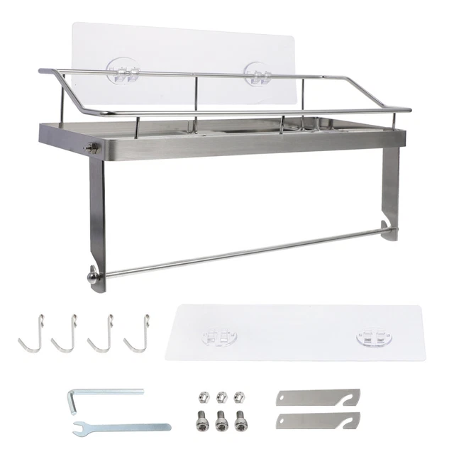 Scaffale in acciaio inox ripiano a parete per doccia scaffale da cucina