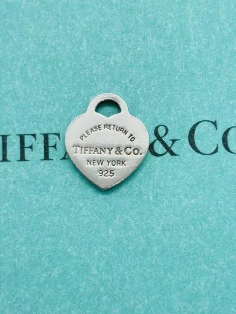 Tiffany & Co Sterling Silver MINI Return To Tiffany Heart 12x10mm 0.9g 2