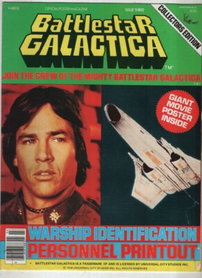 BATTLESTAR GALACTICA POSTER Magazine Warship Identification #3 ...